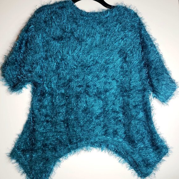 Mirror Image Loose Knit Short Sleeve Cardigan Wooden Star Buttons Vintage NWOT - Picture 8 of 10